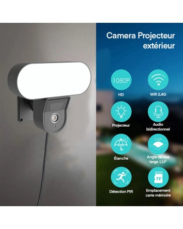 Caméra Extérieure Projecteur Sans Fil Wifi